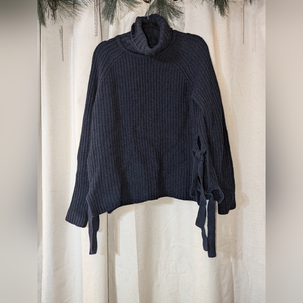 UGG Navy Blue Turtleneck With Cute Side Ties